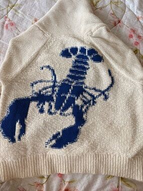 Anthropologie Maeve Lobster Cardigan